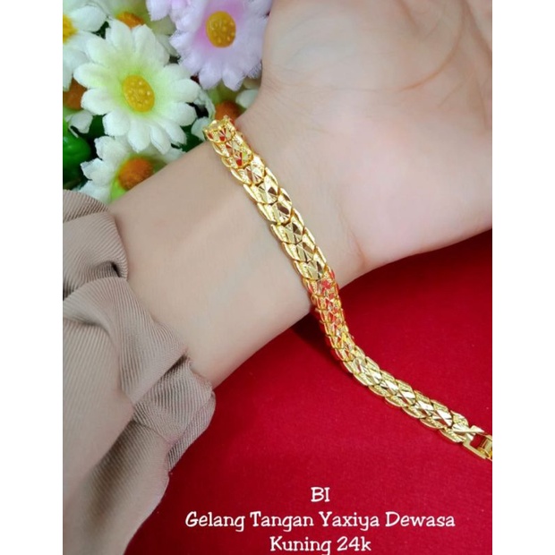 gelang motif terbaru lapis emas 24k