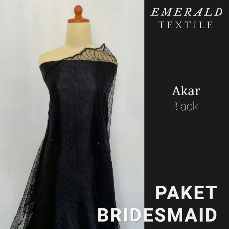 Paket Bridesmaid Spesial Package / Seragam Keluarga / Lamaran / Wisuda / Paket Bridesmaid By Emerald Textile - Akar Black