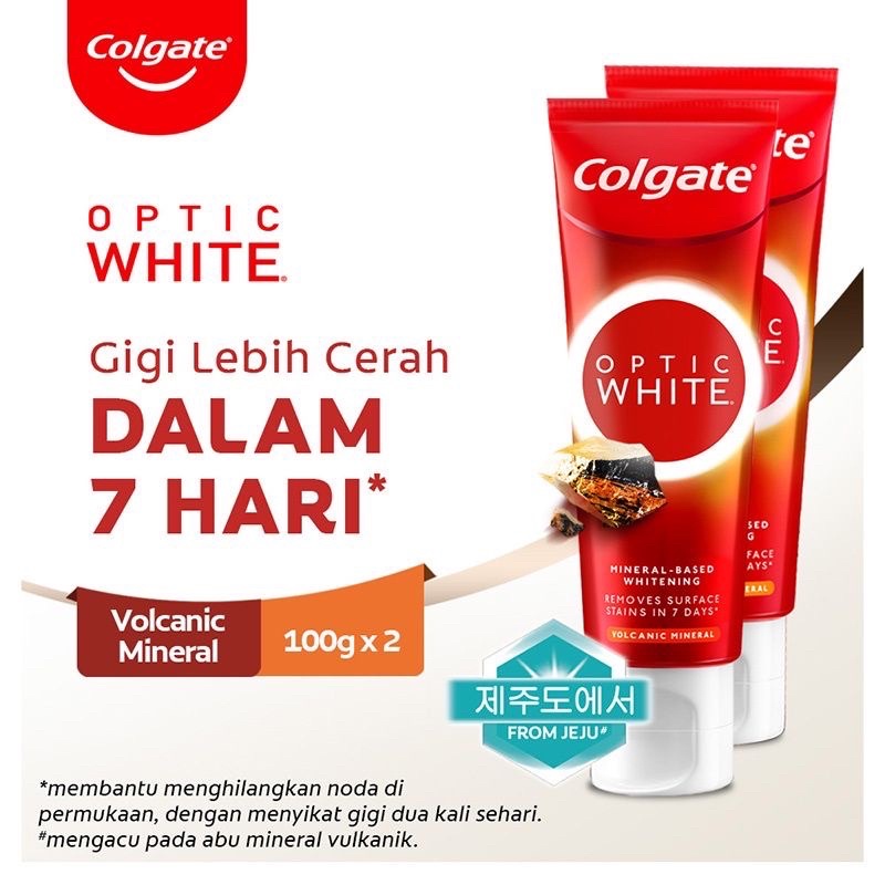 Jual Colgate Optic White Volcanic Mineral Toothpaste 100g Pasta Gigi
