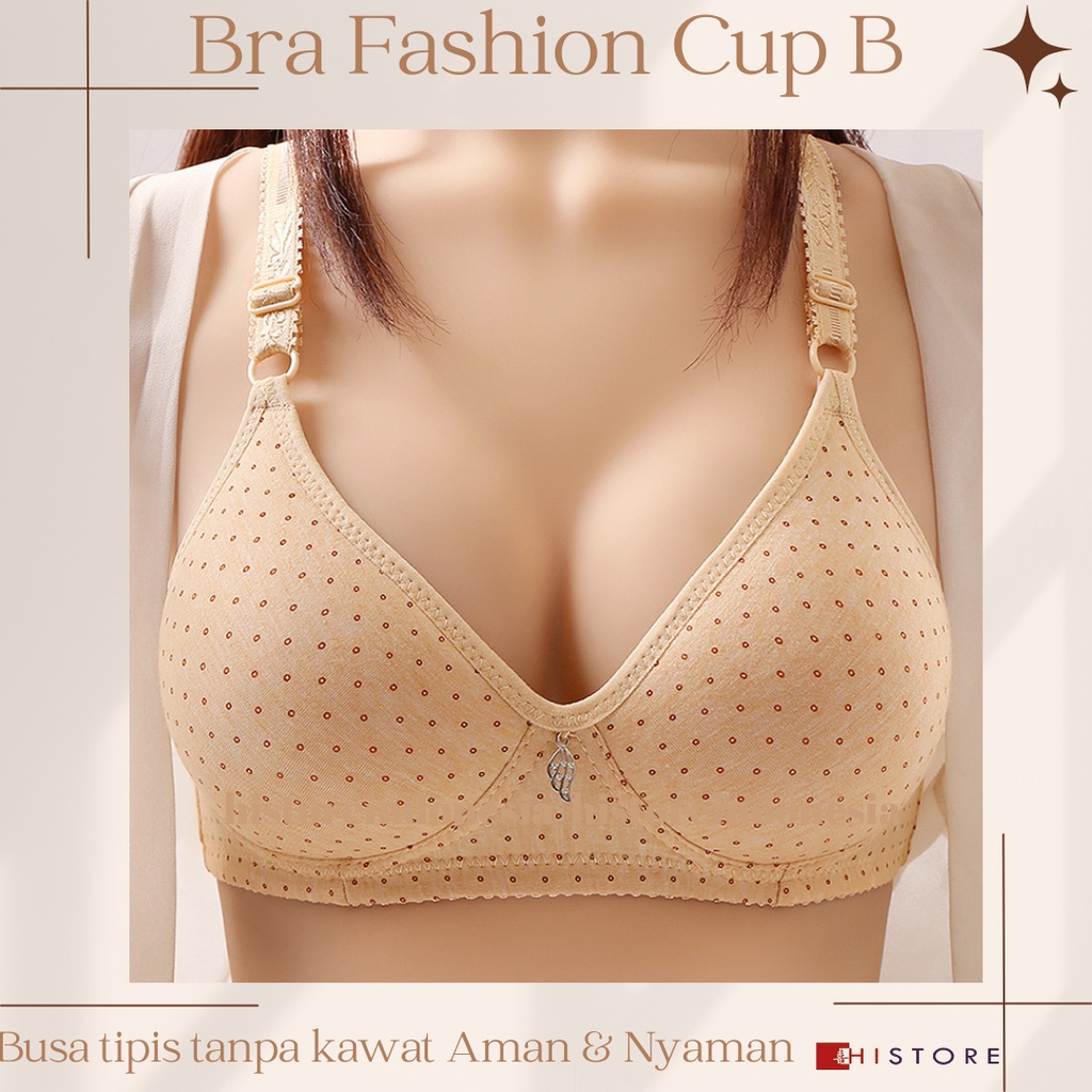 [HI] Bra BH FASHION Wanita CUP 3/4B Premium Busa Tipis Tanpa Kawat Sangat Nyaman S200