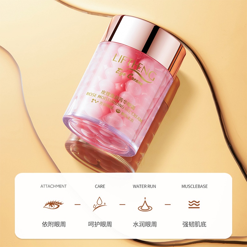 【COD】Krim Mata Serum Mata Eye cream 60g Rose Anti Kerut Penuaan Pelembab Krim Mata Pelembab Siang dan Malam Perawatan Elastis Anti Bengkak Lingkaran Hitam Removel Mengencangkan Perawatan Mata