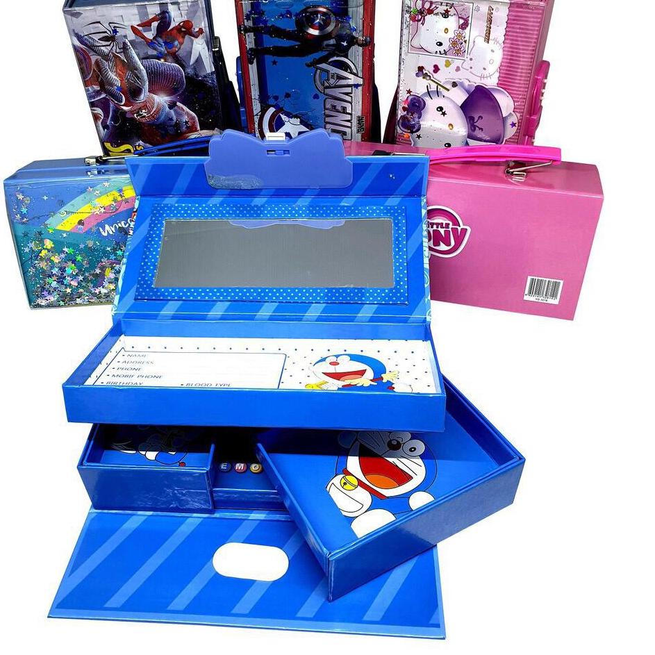 

Paling Meriah Tempat Pensil Kunci/Kotak Pensil Kode 3D 2 tingkat Hologram