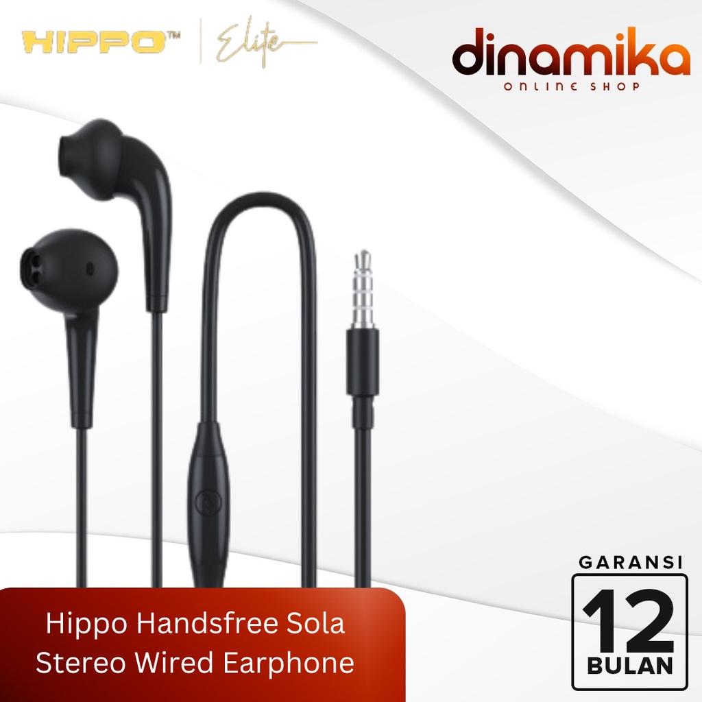 Hippo Earphone Sola Super Bass Jack 3.5 mm Wired Handsfree Android Original Earbuds Headset