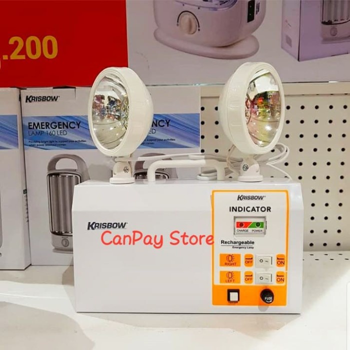 Lampu Krisbow Lampu Darurat Twin Spot Emergency Lamp