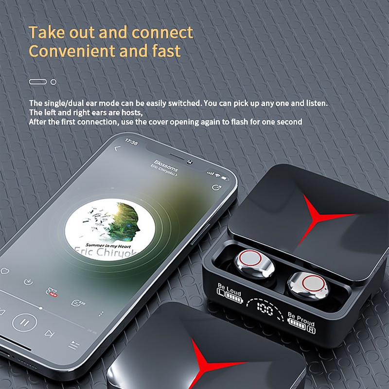 【COD】Jovitech Headset bluetooh m90 Pro HD Led Display Bt V.53 HiFi Stereo Waterproof Earbuds - T57