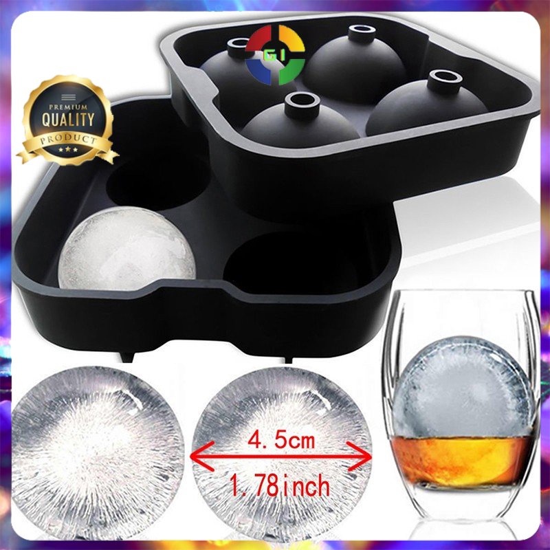 Cetakan Es Batu Ice Ball Maker Silicone Black