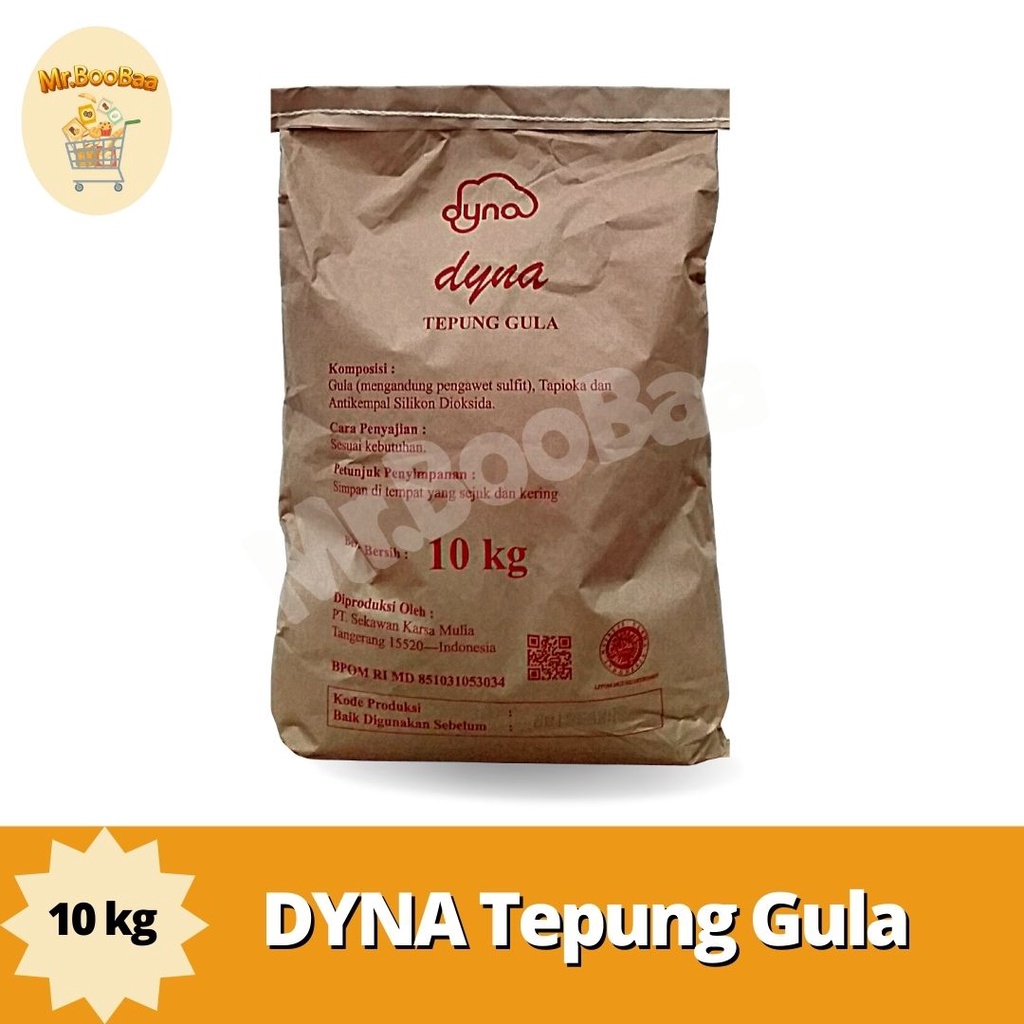 

DYNA Tepung Gula - Gula Halus - Gula Bubuk - Tepung Salju Dyna @10kg