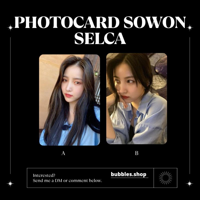 PHOTOCARD UNOFFICIAL SOWON G-FRIEND SELCA