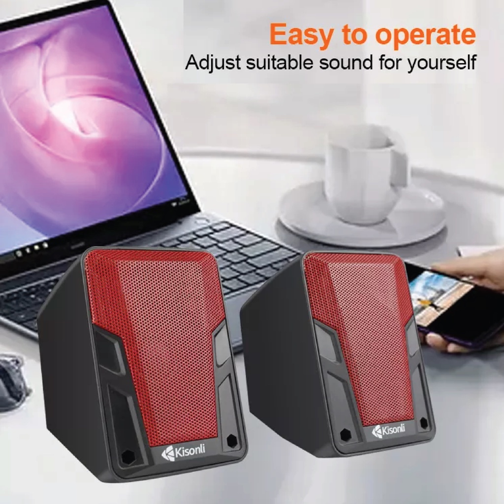 XOBOX - Gaming Speaker Laptop / Komputer / PC / CPU Dual Bass With Switch Volume Control - A505