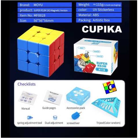 Rubik Rubik 3x3 Moyu Super RS3M 2022 Magnetic Maglev Ball Core Ori
