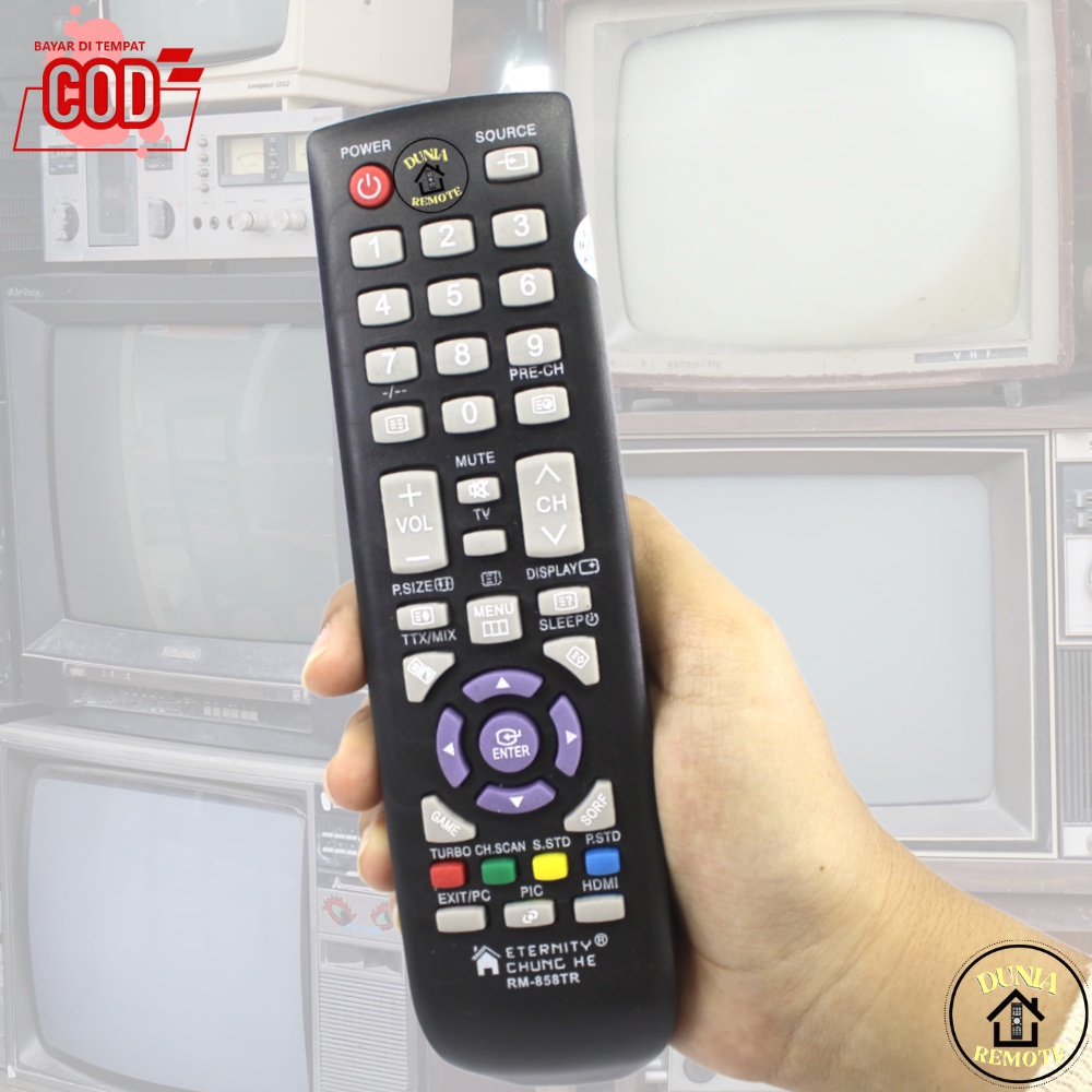 Remote TV Tabung Plasma Slim Flat LCD LED Samsung Rm 858 ECER dan GROSIR