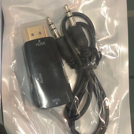 converter Hdmi to vga +audio dongle kecil / Converter hdmi to vga Dongle kecil