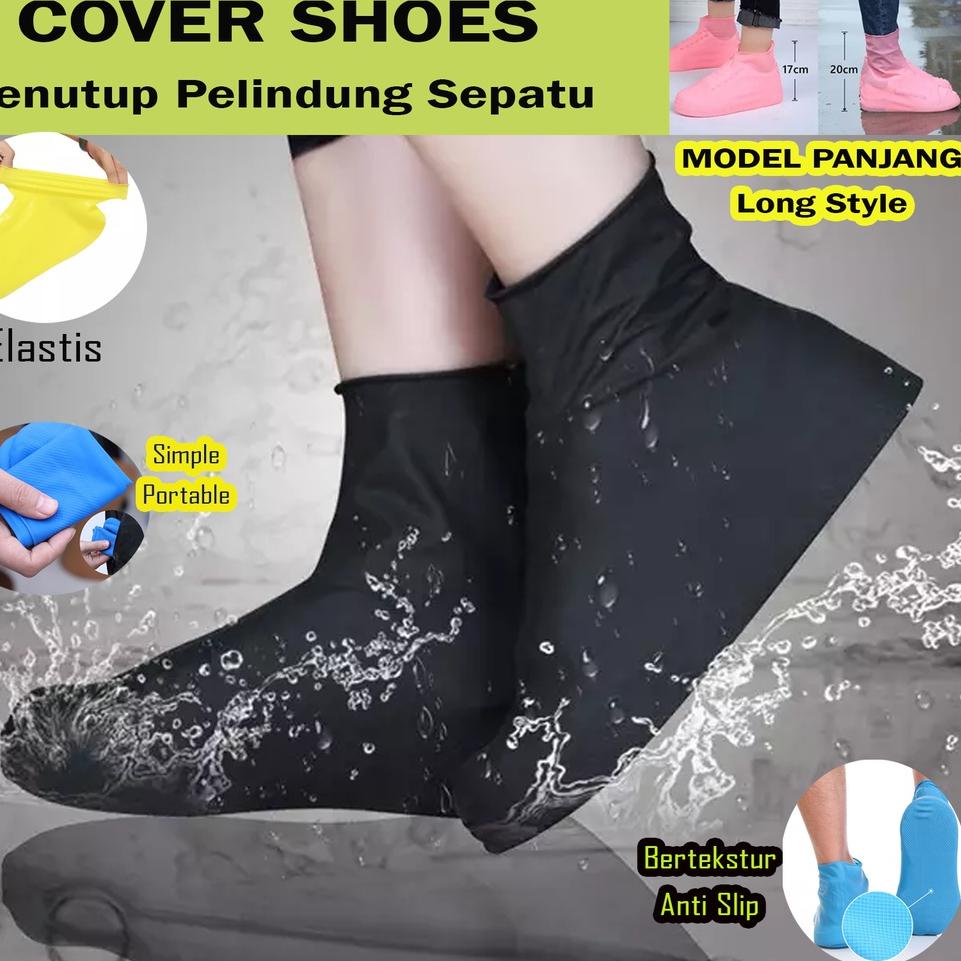 Top Product Ff4F9 Cover Shoes Protector Waterproof Sarung Cover Pelindung Sepatu Karet Silikon Anti 