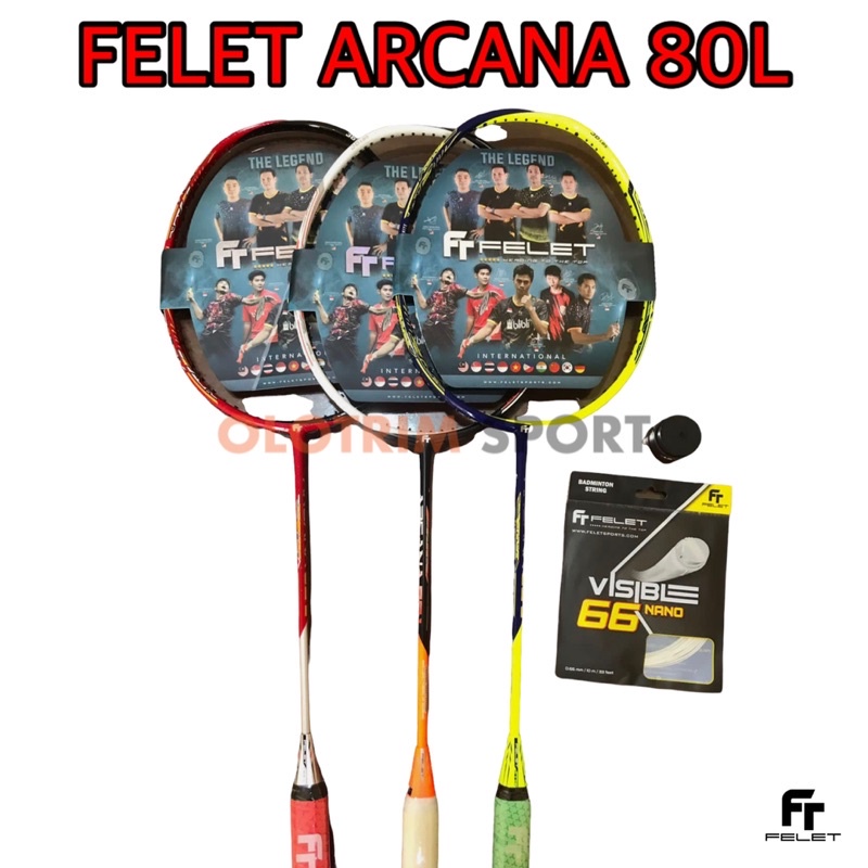 Raket Badminton FELET ARCANA 80L 80S 90 80 L S Original