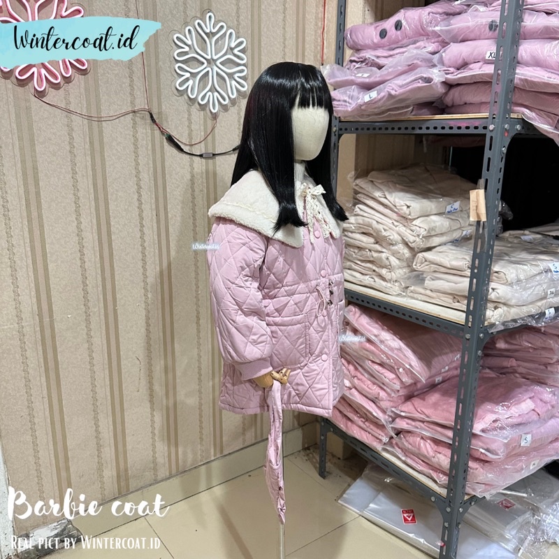 Girl coat import Barbie kids jacket winter hangat musim dingin jaket anak inner bulu thermal cewek perempuan korean style kawai kawaii