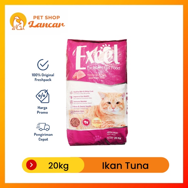 Makanan Kucing Excel Rasa Tuna 20kg - Ikan
