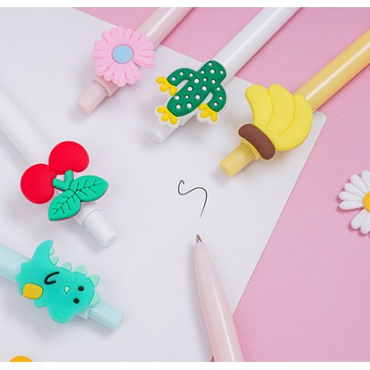 ⭐️𝐈𝐇𝐒 𝟎𝟏𝟕 𝐋𝐚𝐦𝐩𝐮𝐧𝐠⭐️Pulpen Karakter Kartun Buah Pena Gel Motif Karakter Lucu Pen Cute Student Japanese