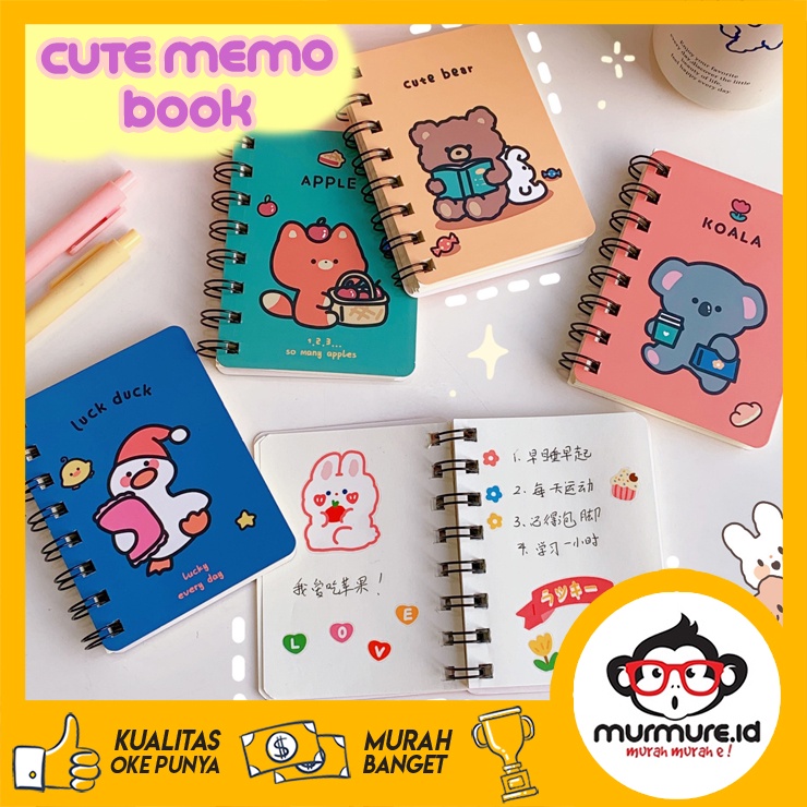 

MURMURE.ID | NOTEBOOK SPIRAL BUKU CATATAN KECIL MOTIF BINATANG LUCU ST011