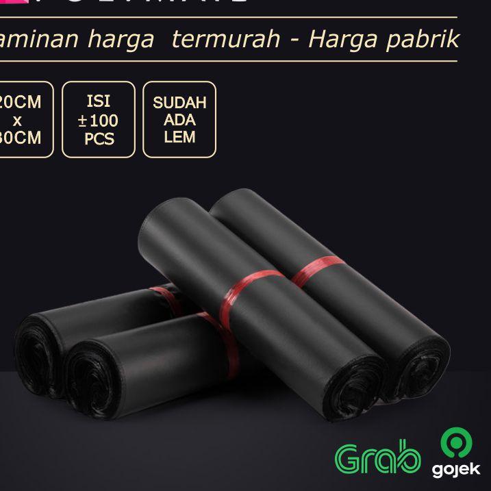 

SRI014 POLYMAILER ±100PCS 20x30CM HITAM SUPER EKONOMIS PLASTIK POLYMAILER ECO BLACK +++