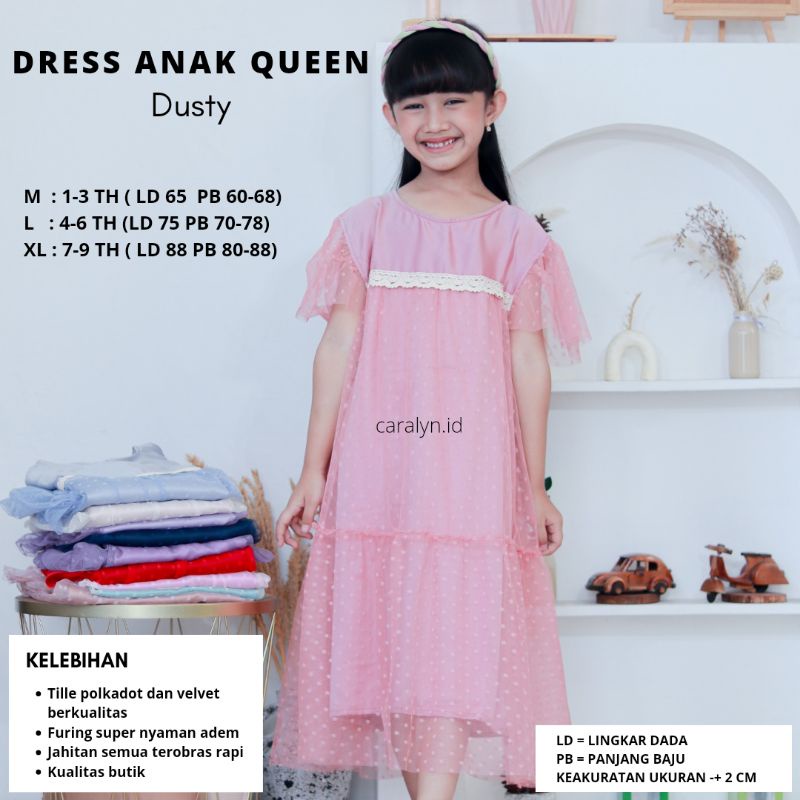 DRESS KONDANGAN ANAK PEREMPUAN BRUKAT QUEEN