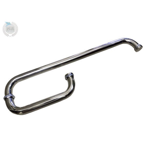 Handel Pintu Pull Handle Gagang Tarikan Pintu Kaca Bulat Dorong 53 cm OLS Tarikan Gagang Pull Handle Pintu Kaca Aluminium Stainless