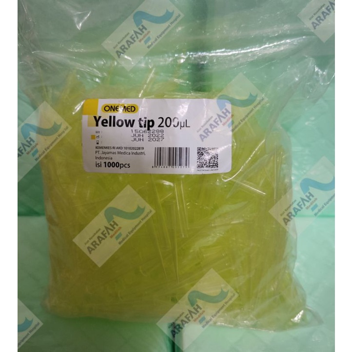 YELLOW TIP EPPENDORF 200 UL ISI 1000 PCS PIPETTE EPPENDORF 200 ul
