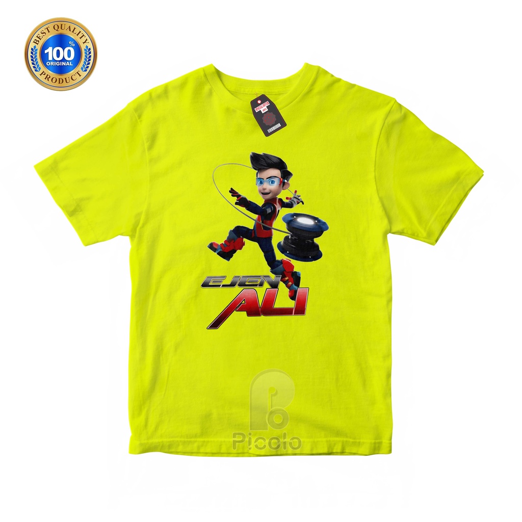 (FREE NAMA) BAJU KAOS ATASAN ANAK MOTIF EJEN ALI Bahan COTTUN
