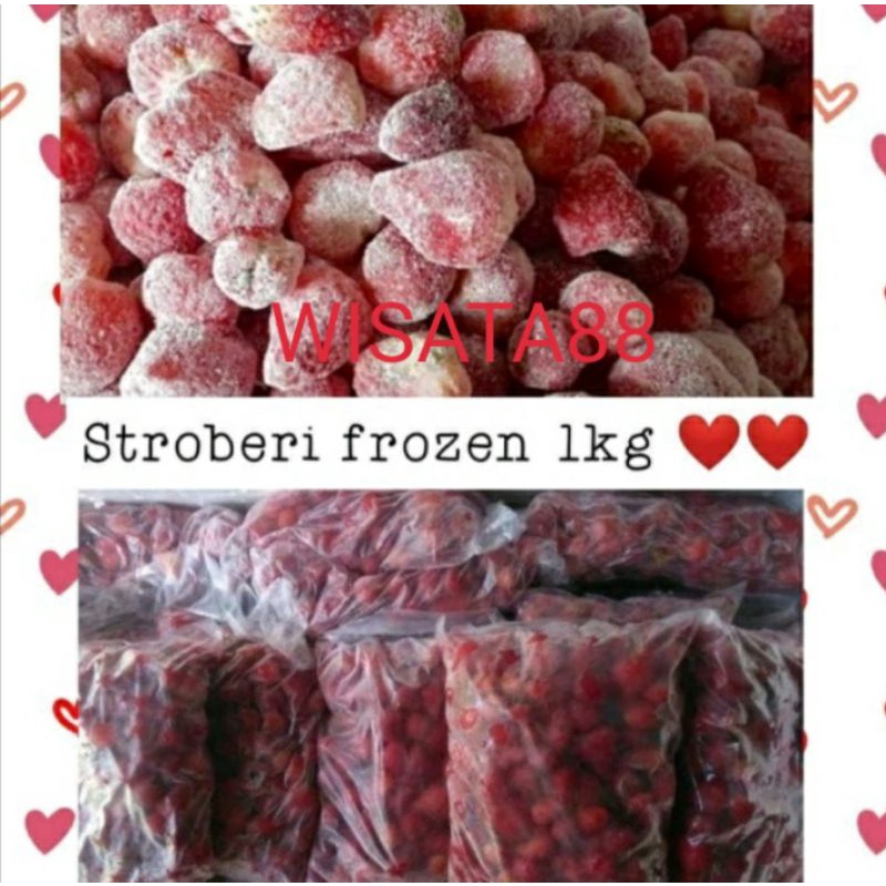 

buah strawberry frozen 1kg / buah beku / strawberry beku / buah frozen starewberry