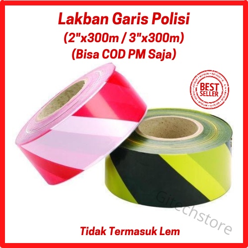 Garis Polisi / Police Line / Barricade Line / Safety Line 2&quot; x 300m / 3&quot; x 300m