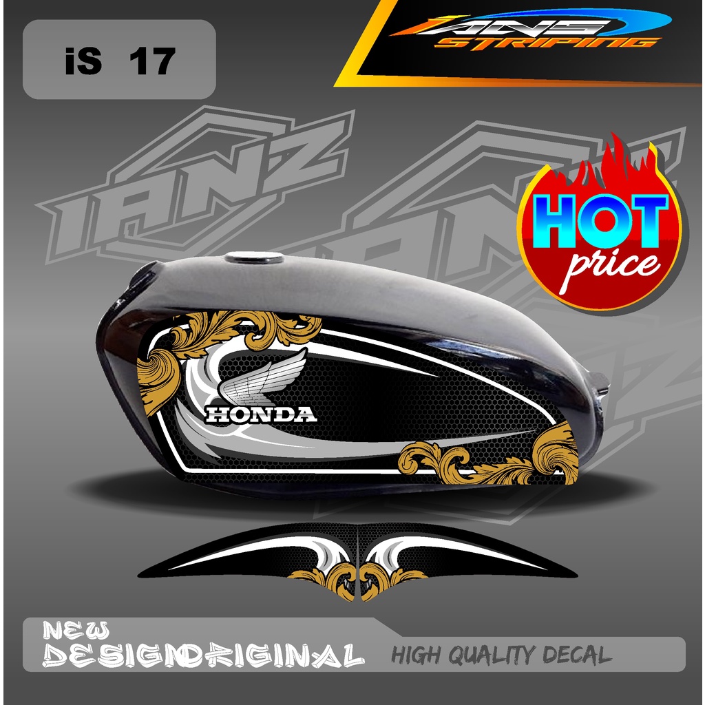 STRIPING LIST VARIASAI CB100 /STIKER MOTOR CUSTOM CB100 HOLOGRAM/NON HOLOGRAM IS17