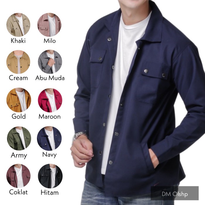 jaket pria Jaket Trucker Semi Parka Pria Biru Dongker - Random(G8Z2) Jaket Boomber Best Seller Jaket