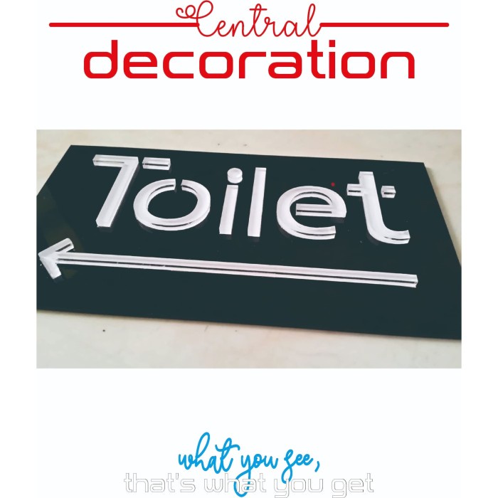 

Papan Jalan Papan Akrilik Petunjuk Toilet Pria, Wanita Toilet Sign