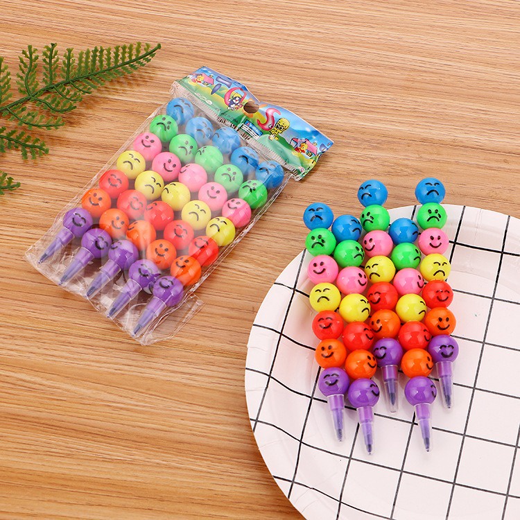 5pcs Set Pensil Crayon 7 Warna Lolipop Tidak Perlu Rautan GM-ST0205