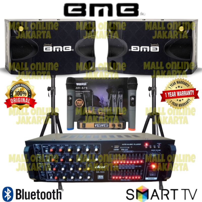 paket karaoke bmb bluetooth 8 inch paketan sound system rumah home theater ampli mic wireles