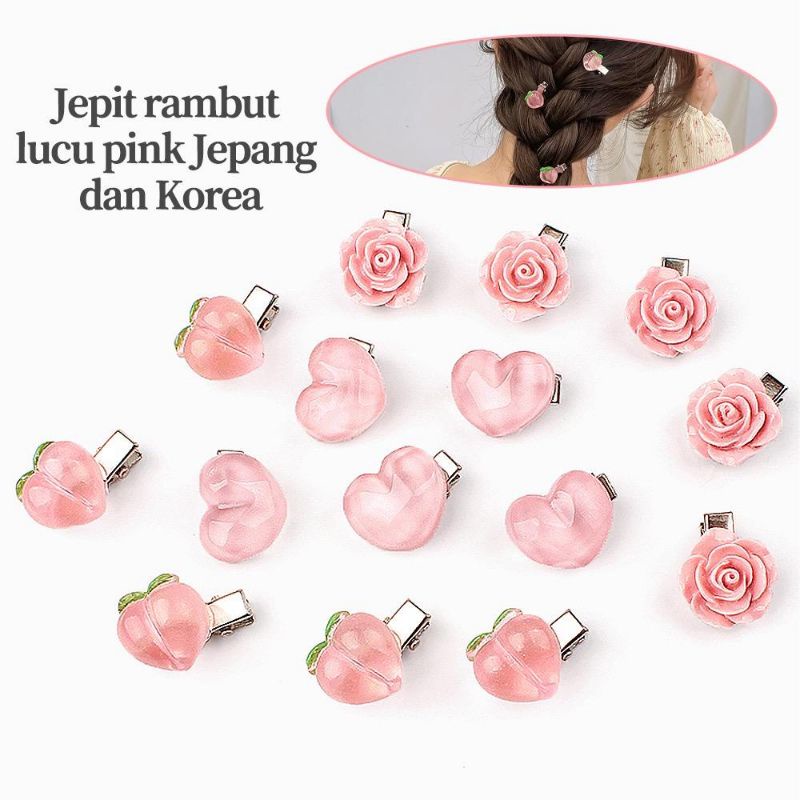 JEPIT RAMBUT BENTUK PITA PINK &amp; ROSE PINK GAYA  KOREA / JEPIT RAMBUT