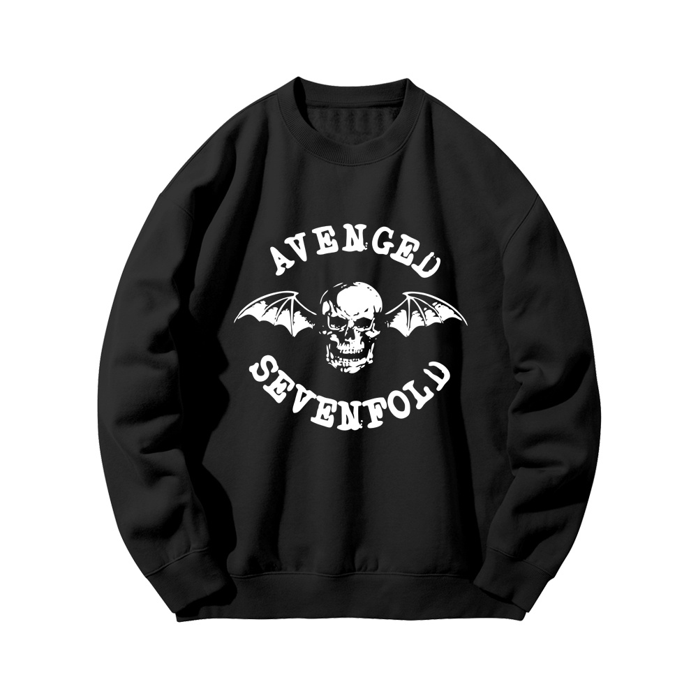 Crewneck Band Avenged Sevenfold Sweater Distro Musik Metal A7X Oversize Sweatshirt Pria Dan Wanita