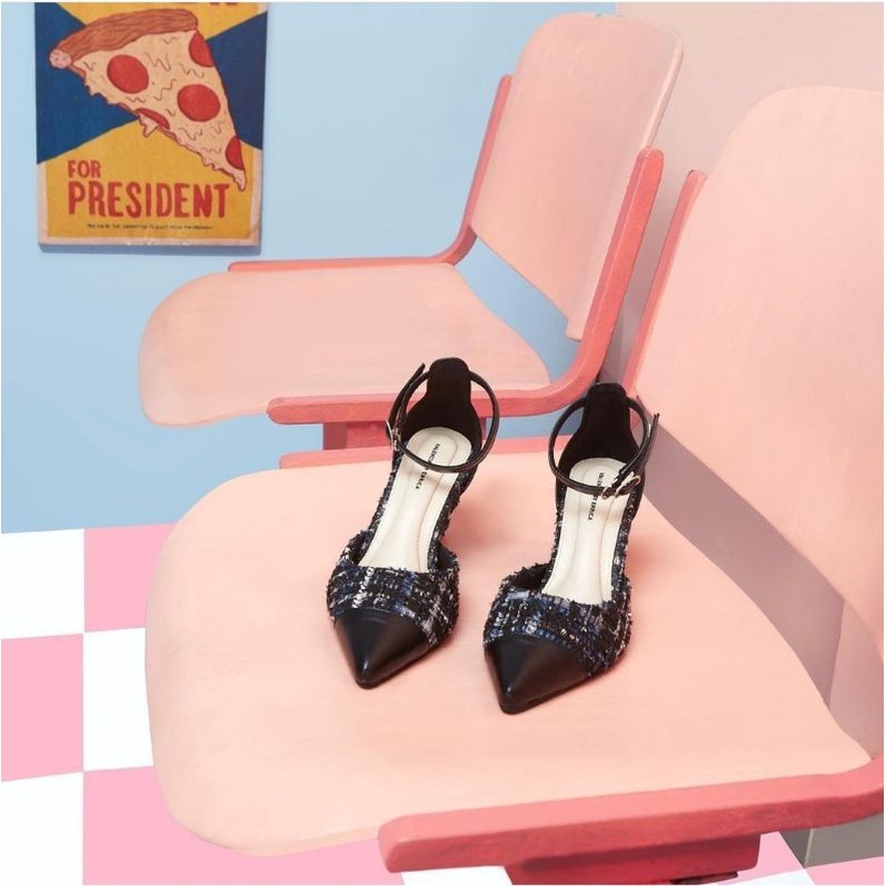 Valencia by Enrica Block Heels Tweed (Size 36) NEW