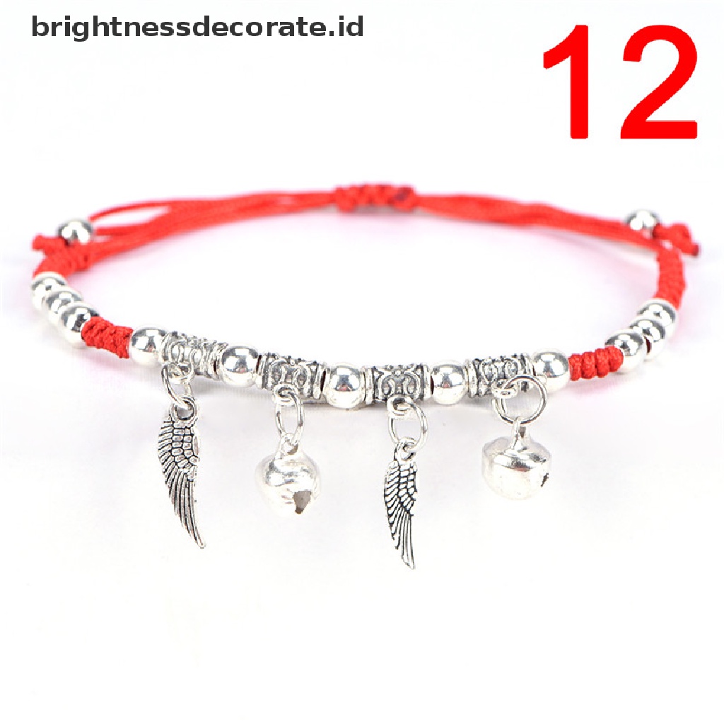 [Birth] Fashion Wanita Beruntung Buatan Tangan Tali Anyaman Paduan Adjustable Gelang Bangle [ID]