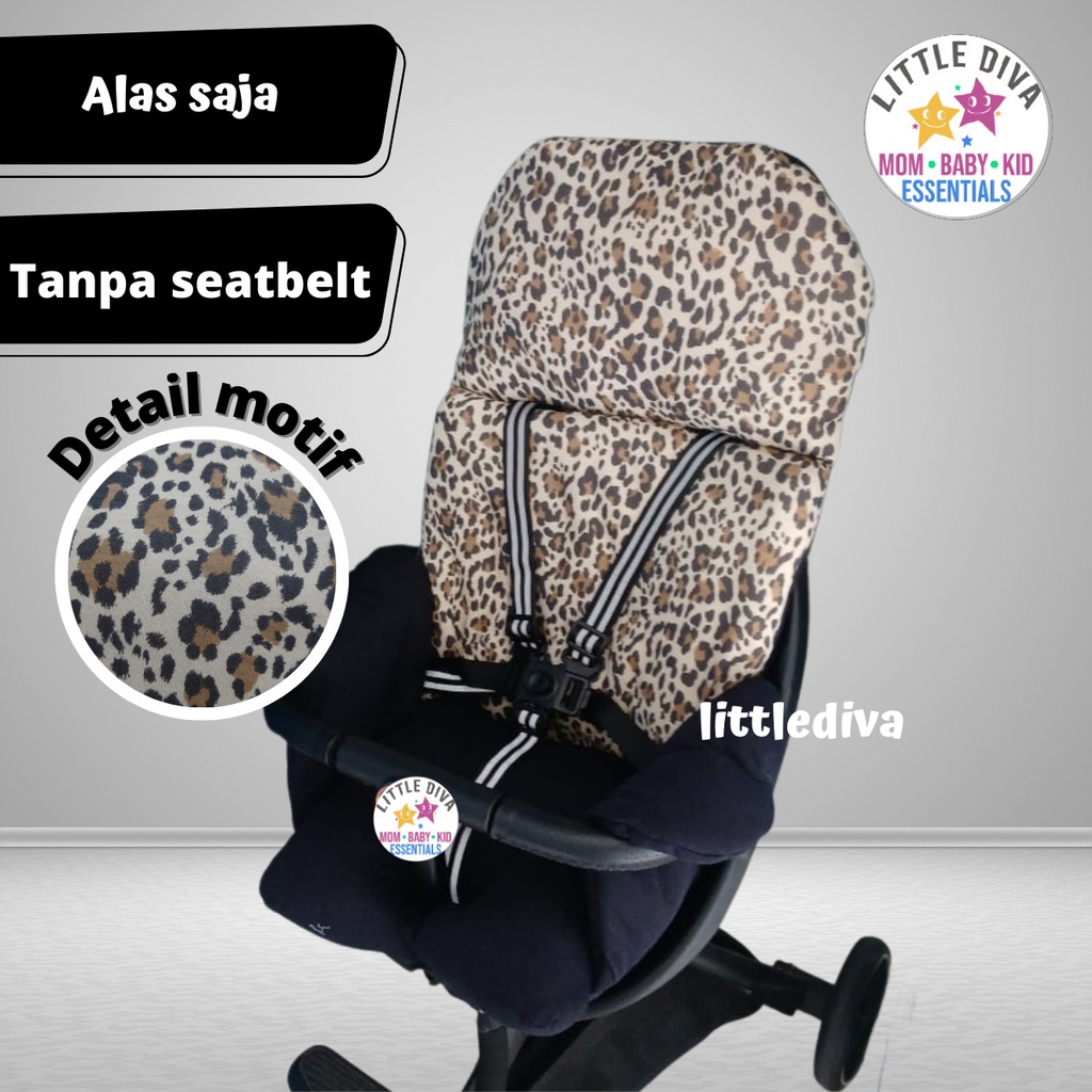 Stroler Pad Egg 55 K CHEETAH - Alas Stroller TANPA TALI SEATBELT Telur Akachan Kereta dorong bayi fit to baobaohao v5 v8 v18 baobao bao trike