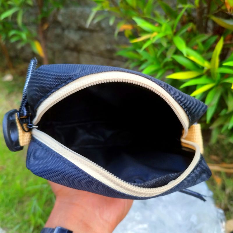 WaistBag Pria Original Bahan Guci Merk DM | Slingbag Pria Slim Minimalis