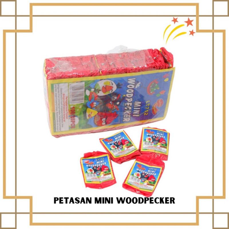 MAINAN ANAK  RENTENG CABE MINI WODPACKER SATU PAK 100 PCS