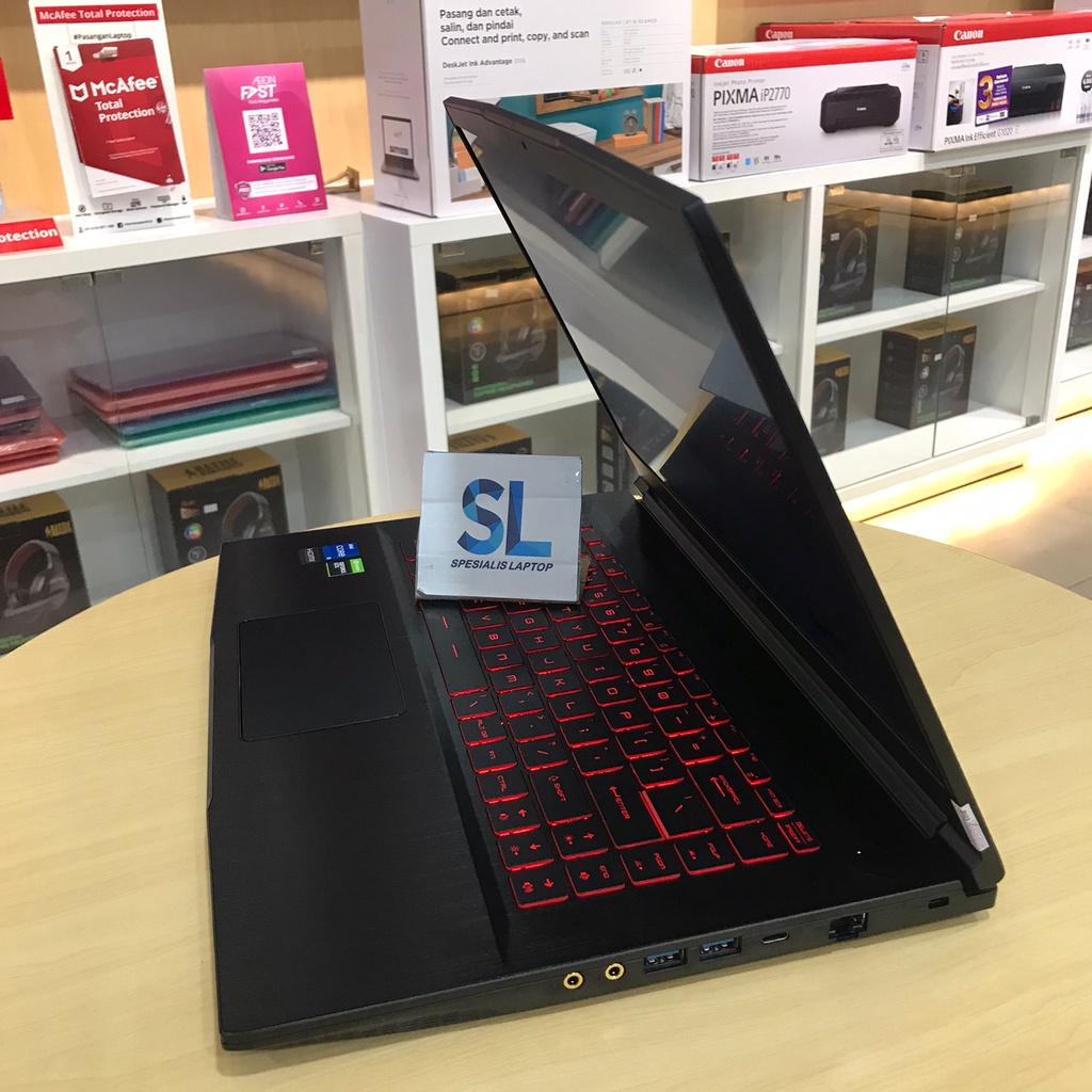 LAPTOP GAMING MURAH MSI GF63 THIN 11SC i5 11400H RAM 32GB SSD 512GB GTX 1650 4GB WINDOWS 11