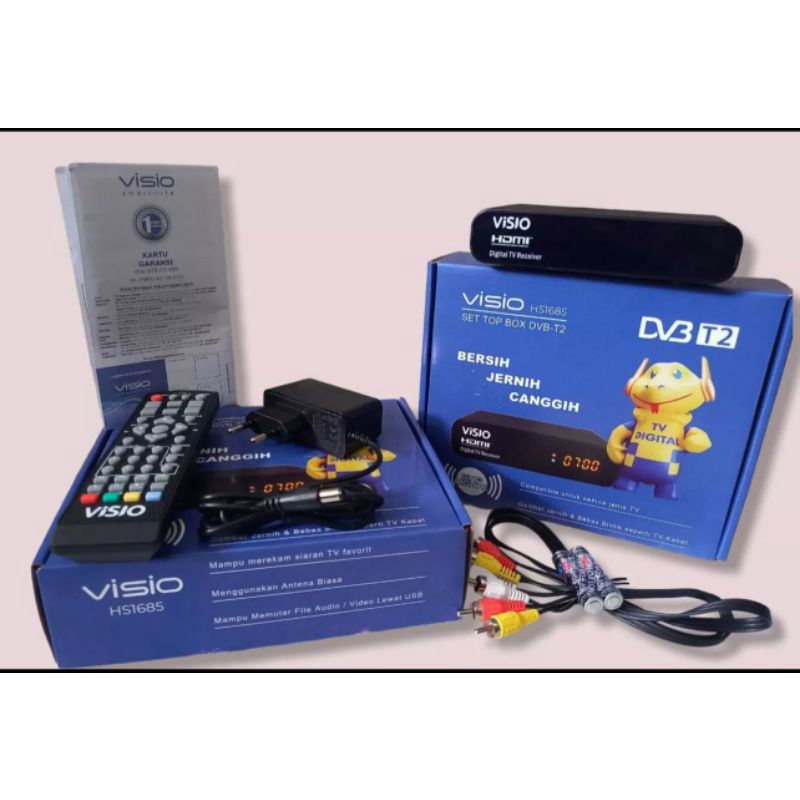 STB MURAH / Set Top box merk visio baru TV Digital / TV Analog