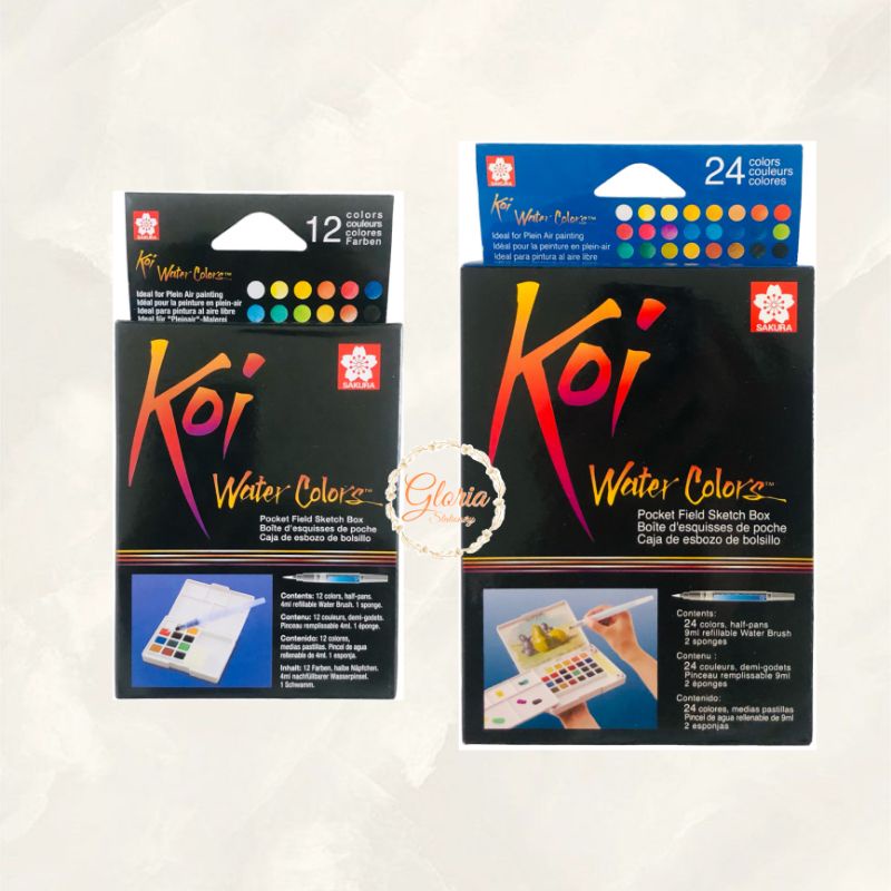 

KOI water colors 12 colors/ KOI water color 24 colors