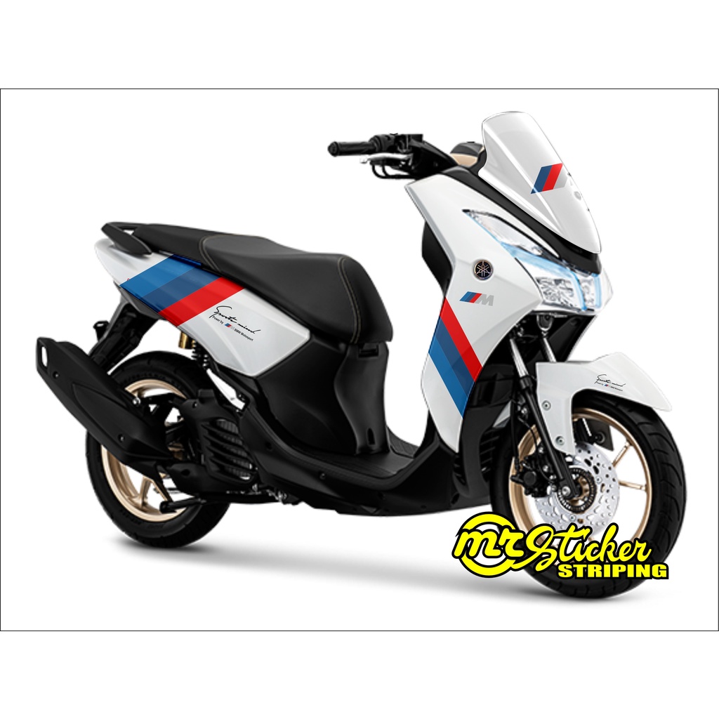 sticker decal yamaha lexi full body costum sticker free design motif BMW safetycar (DC Lexi 06)