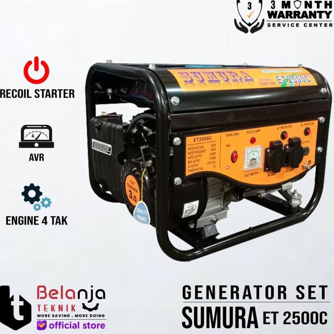 Genset Bensin - Sumura ET 2500C - Generator Set 1100W