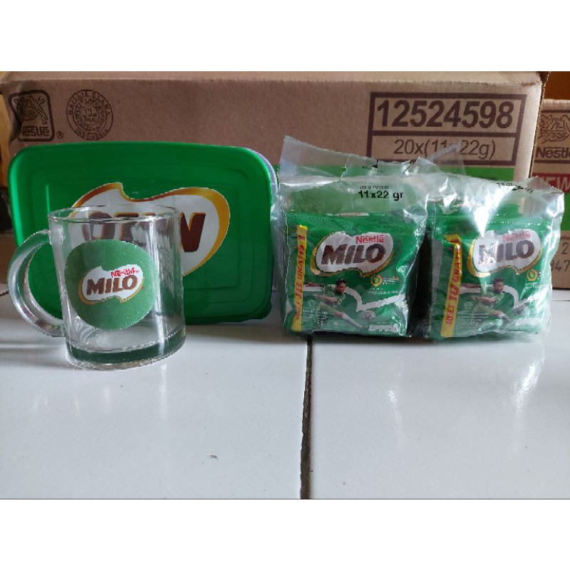 

Milo poly bag 22g,2 renceng fre box dan kaos/ box dan gelas