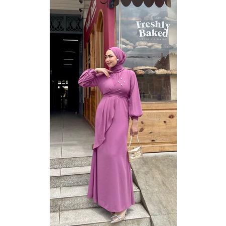 ALLANA DRESS LEBARAN CERUTI IKAT SIMPLE | Dress Lebaran Ootd Bridesmaid