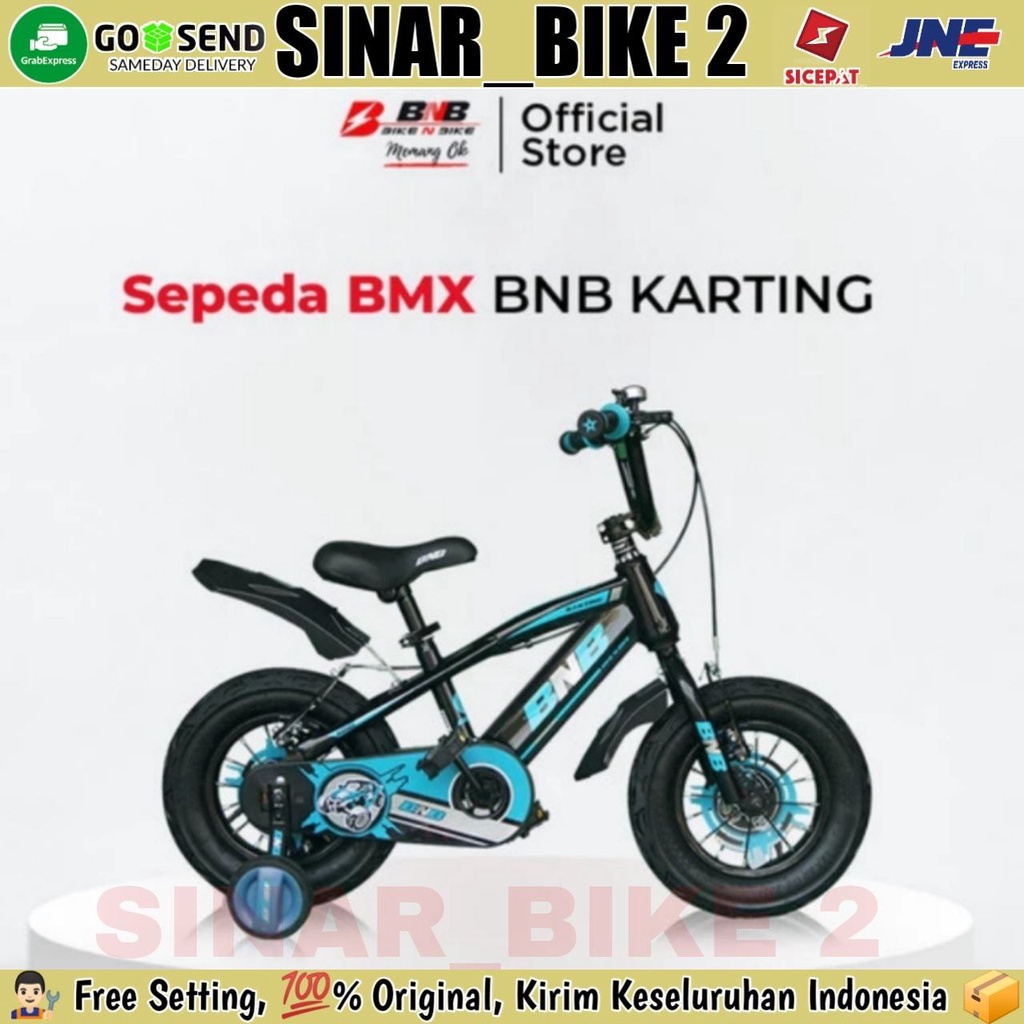 Sepeda Anak Laki BMX BNB SHIP &amp; KARTING Ukuran 12 Inch Ban Jumbo 3.0