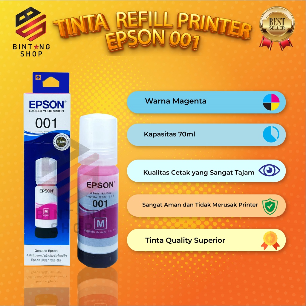 Tinta Epson 001 Tipe Printer L4150 L4160 L6160 L6170 L6190